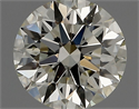 Natural Diamond 0.70 Carats, Round with Excellent Cut, L Color, VS2 Clarity and Certified by IGI