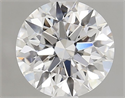 Lab Grown Diamond 1.53 Carats, Round with Ideal Cut, E Color, VS1 Clarity and Certified by IGI