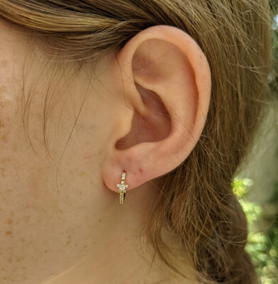 13 mm hoop earrings 0.13 carat diamonds