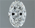Natural Diamond 1.00 Carats, Oval with  Cut, G Color, SI2 Clarity and Certified by GIA