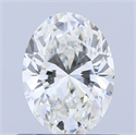 Natural Diamond 0.62 Carats, Oval with  Cut, F Color, VS1 Clarity and Certified by GIA
