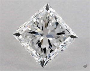 Picture of Natural Diamond 1.00 Carats, Princess with  Cut, F Color, SI1 Clarity and Certified by GIA