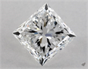 Natural Diamond 1.00 Carats, Princess with  Cut, F Color, SI1 Clarity and Certified by GIA
