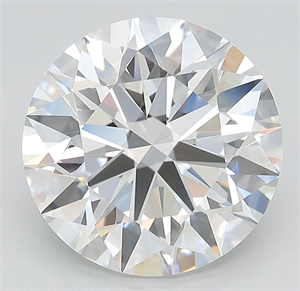 Picture of Lab Grown Diamond 6.01 Carats, Round with Ideal Cut, D Color, IF Clarity and Certified by IGI
