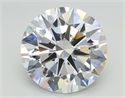 Lab Grown Diamond 5.05 Carats, Round with Excellent Cut, G Color, VVS2 Clarity and Certified by IGI