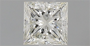 Picture of Natural Diamond 0.53 Carats, Princess with  Cut, I Color, VVS2 Clarity and Certified by IGI