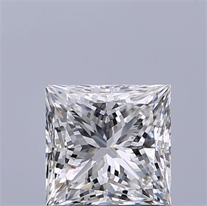 Picture of Natural Diamond 0.73 Carats, Princess with  Cut, G Color, VVS2 Clarity and Certified by GIA