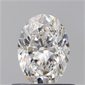 Natural Diamond 0.61 Carats, Oval with  Cut, F Color, VVS2 Clarity and Certified by GIA