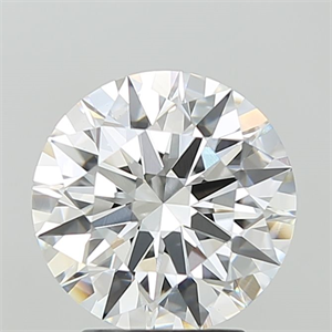 Picture of Lab Grown Diamond 3.10 Carats, Round with Ideal Cut, E Color, VVS2 Clarity and Certified by IGI