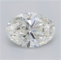 Natural Diamond 1.01 Carats, Oval with  Cut, H Color, SI1 Clarity and Certified by GIA