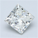 Natural Diamond 1.51 Carats, Princess with  Cut, I Color, VS2 Clarity and Certified by GIA