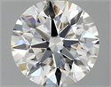 Lab Grown Diamond 1.08 Carats, Round with Ideal Cut, F Color, VVS2 Clarity and Certified by IGI