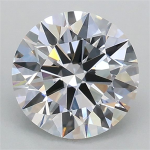 Picture of Lab Grown Diamond 1.00 Carats, Round with Ideal Cut, D Color, VVS2 Clarity and Certified by IGI