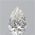 Natural Diamond 0.50 Carats, Pear with  Cut, H Color, VVS2 Clarity and Certified by GIA
