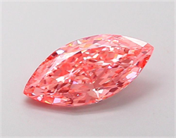Picture of Lab Grown Diamond 1.41 Carats, Marquise with  Cut, Fancy Vivid Pink Color, VVS1 Clarity and Certified by IGI