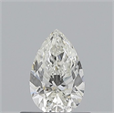 Natural Diamond 0.50 Carats, Pear with  Cut, H Color, VVS2 Clarity and Certified by GIA
