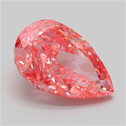 Picture of Lab Grown Diamond 2.04 Carats, Pear with  Cut, Fancy Vivid Pink Color, VVS2 Clarity and Certified by IGI