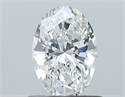 Natural Diamond 0.70 Carats, Oval with  Cut, D Color, VS2 Clarity and Certified by GIA