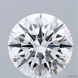 Picture of Lab Grown Diamond 3.05 Carats, Round with Ideal Cut, D Color, VVS2 Clarity and Certified by IGI