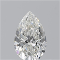 Natural Diamond 0.55 Carats, Pear with  Cut, H Color, VVS2 Clarity and Certified by GIA