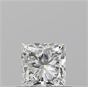 Natural Diamond 0.50 Carats, Princess with  Cut, H Color, VVS2 Clarity and Certified by GIA
