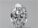 Natural Diamond 0.30 Carats, Oval with  Cut, H Color, VVS1 Clarity and Certified by GIA