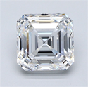 Natural Diamond 3.02 Carats, Asscher with  Cut, D Color, VVS2 Clarity and Certified by GIA