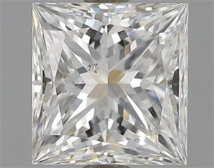 Picture of Natural Diamond 0.72 Carats, Princess with  Cut, F Color, SI1 Clarity and Certified by GIA