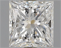 Natural Diamond 0.72 Carats, Princess with  Cut, F Color, SI1 Clarity and Certified by GIA