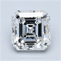 Natural Diamond 1.41 Carats, Asscher with  Cut, E Color, I1 Clarity and Certified by GIA
