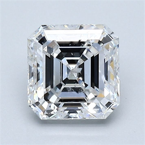 Picture of Natural Diamond 1.41 Carats, Asscher with  Cut, E Color, I1 Clarity and Certified by GIA