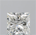 Natural Diamond 0.70 Carats, Princess with  Cut, J Color, VVS1 Clarity and Certified by GIA