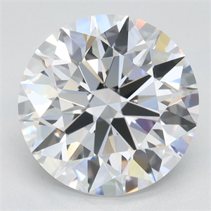 Picture of Lab Grown Diamond 2.87 Carats, Round with Ideal Cut, D Color, IF Clarity and Certified by IGI