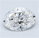 Diamante Natural 2.51 quilates, Ovalado , Color D, claridad SI1 y certificado GIA