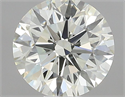 Natural Diamond 0.90 Carats, Round with Excellent Cut, K Color, SI1 Clarity and Certified by IGI