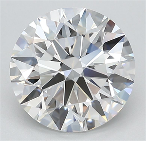 Picture of Lab Grown Diamond 3.31 Carats, Round with Ideal Cut, D Color, VVS1 Clarity and Certified by IGI