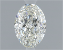 Natural Diamond 0.50 Carats, Oval with  Cut, I Color, SI1 Clarity and Certified by GIA