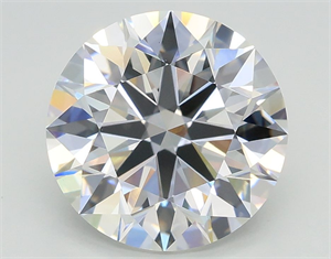 Picture of Lab Grown Diamond 3.03 Carats, Round with Ideal Cut, E Color, VVS2 Clarity and Certified by IGI