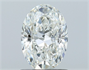 Natural Diamond 1.02 Carats, Oval with  Cut, H Color, SI1 Clarity and Certified by GIA
