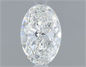 Natural Diamond 0.61 Carats, Oval with  Cut, F Color, SI1 Clarity and Certified by GIA