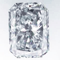 Picture of 0.7 Carats, Radiant Diamond with Ideal Cut, D Color, VS2  Clarity and Certified By CGL