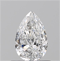 Natural Diamond 0.50 Carats, Pear with  Cut, E Color, VS2 Clarity and Certified by GIA