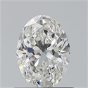 Natural Diamond 0.70 Carats, Oval with  Cut, F Color, VS2 Clarity and Certified by GIA
