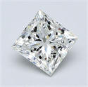 Natural Diamond 1.21 Carats, Princess with  Cut, I Color, VS2 Clarity and Certified by GIA