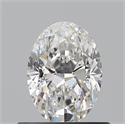 Natural Diamond 0.55 Carats, Oval with  Cut, G Color, VS2 Clarity and Certified by GIA
