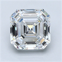 Natural Diamond 3.05 Carats, Asscher with  Cut, E Color, VS2 Clarity and Certified by GIA