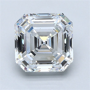 Picture of Natural Diamond 3.05 Carats, Asscher with  Cut, E Color, VS2 Clarity and Certified by GIA