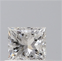 Natural Diamond 0.40 Carats, Princess with  Cut, F Color, VS1 Clarity and Certified by GIA