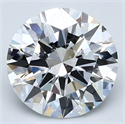 Natural Diamond 2.50 Carats, Round with Excellent Cut, F Color, VS2 Clarity and Certified by GIA