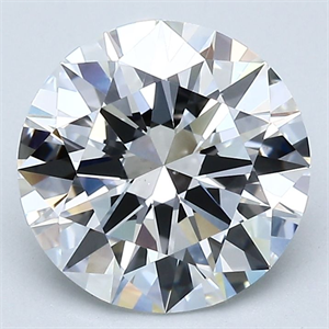Picture of Natural Diamond 2.50 Carats, Round with Excellent Cut, F Color, VS2 Clarity and Certified by GIA